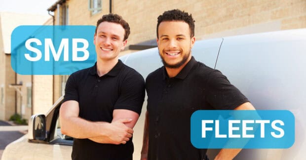 SMB fleet management dashboard tracking vehicles, drivers, and fleet performance in real time