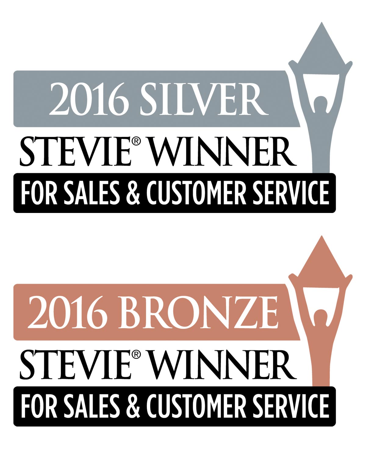Silver and Bronze Stevie Awards Logo