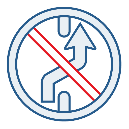 No-Lane-Change-Sign